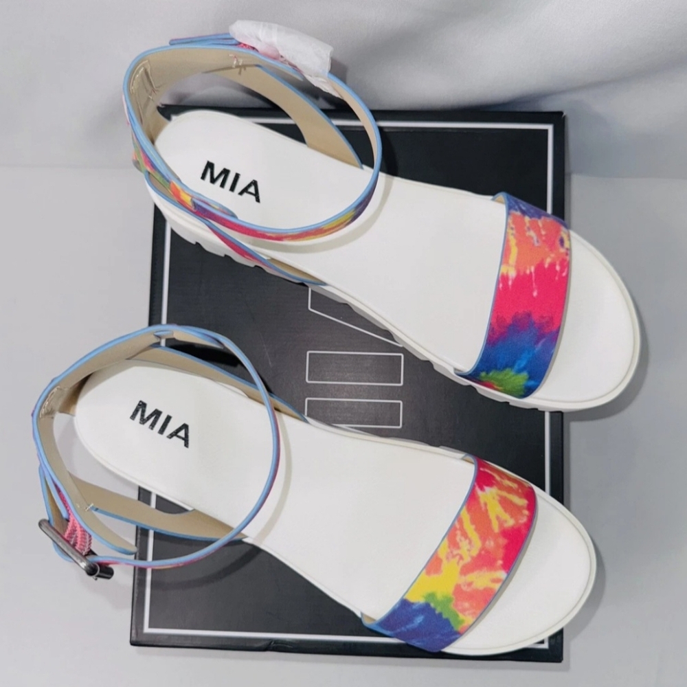 MIA Mady Platform Rainbow Sandals | Size 5 - New